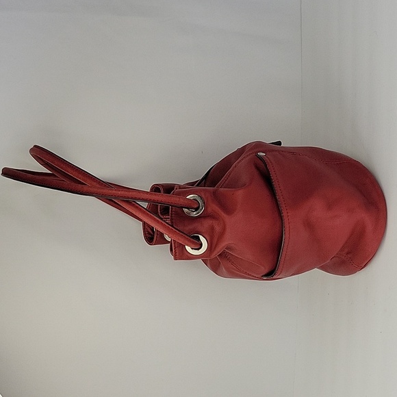 Tignanello Leather Bucket Bag Scarlett Red - Picture 4 of 16